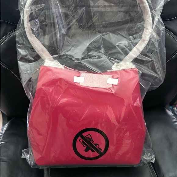 NWT Michael Kors Red Pratt Medium Shoulder Bag - Picture 4 of 4